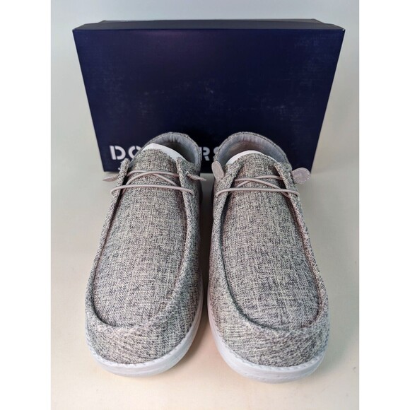 Dockers Shoes Mens 8.5 M Farley Oxfords Loafer Cement Grey Canvas Lace Up NEW - Picture 5 of 10